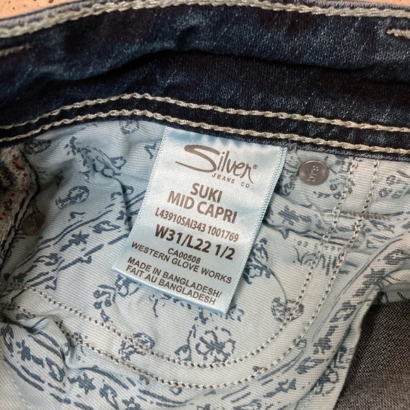 Silver sukiyaki mid capri, size 31/22 1/2 - Picture 10 of 10